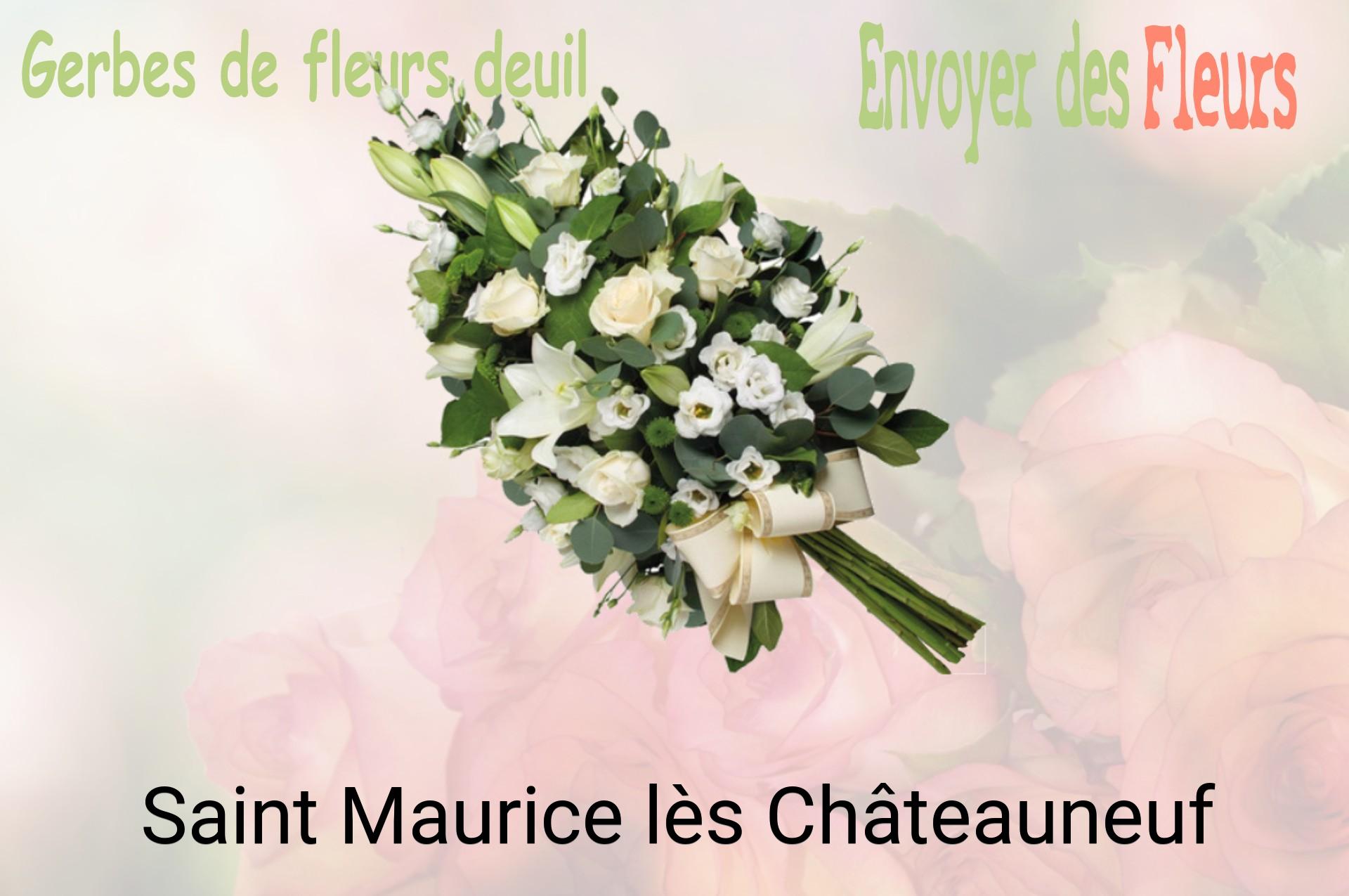 Gerbe de fleurs de deuil livrée à Saint-Maurice-lès-Châteauneuf